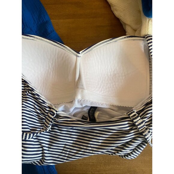 Bond-Eye Australia Black and White Striped One Piece Bathing Suit 10 - Picture 6 of 7